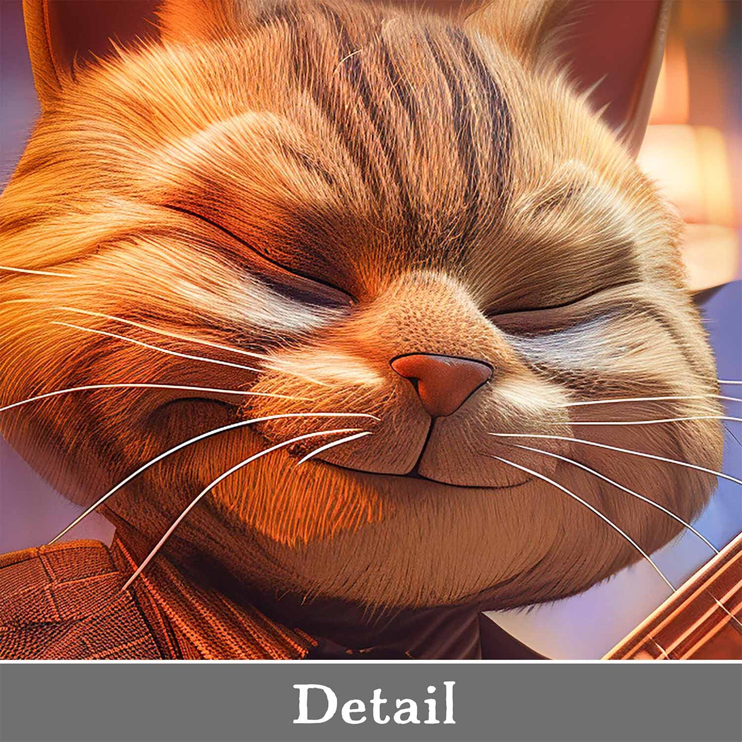 Musical Cat Canvas Art - Whimsical Stretched Wall Decor for Cat Lovers