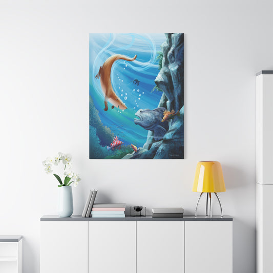 Underwater Adventure Canvas Art Print - Vibrant Sea Life Decor for Ocean Lovers and Children